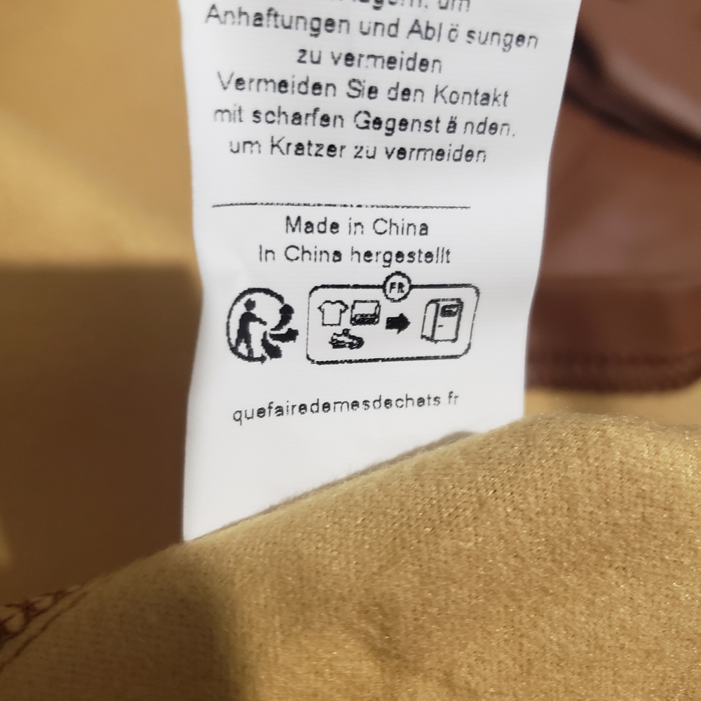 Kate Kasin Faux-leather Knot-front Faux Wrap Sienna Brown Pencil Skirt Sz XL - Picture 8 of 11